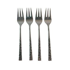 1847 Rogers Bros Navaho Stainless Steel Flatware Cutlery Lot of 4 Forks